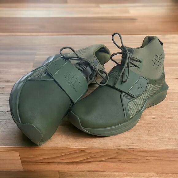 The Trainer Hi Sneaker Puma x Fenty - New in Box - Womens Sz 7 Cypress Green - Picture 2 of 11